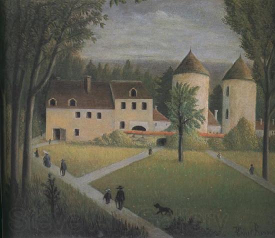 Henri Rousseau The Promenade to the Manor Norge oil painting art